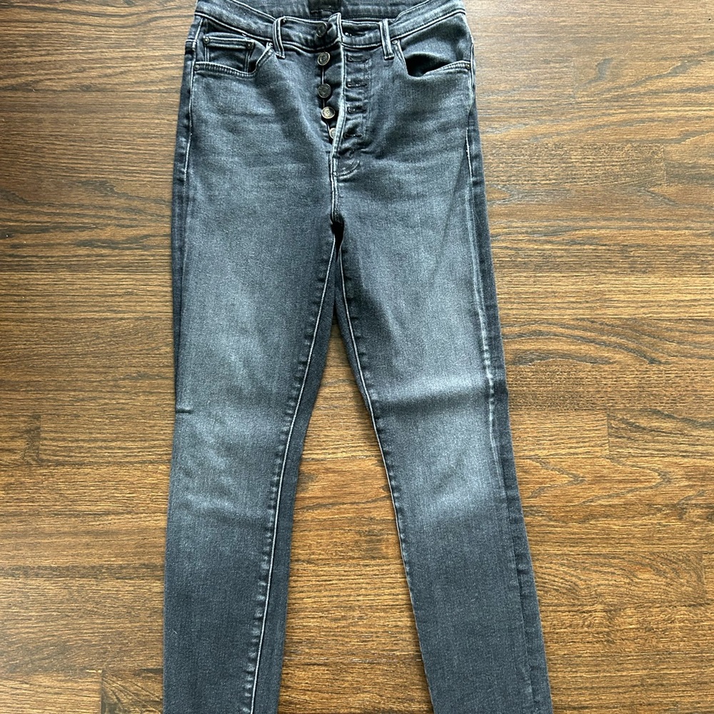 MOTHER Charcoal Ankle Frayed Jeans Size 27